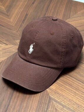 Polo by Ralph Lauren Chocolate Brown Embroidered Pony Cap